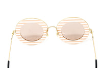 Gucci Women's Sunglasses Oversized Round Gold Soave Amore GG0113S-009 44