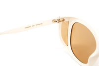 Gucci Women's Sunglasses Wraparound Rectangle Cream GG0468S-004 57