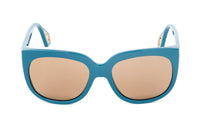 Gucci Women's Sunglasses Wraparound Rectangle Turquoise GG0468S-005 57