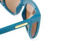 Gucci Women's Sunglasses Wraparound Rectangle Turquoise GG0468S-005 57