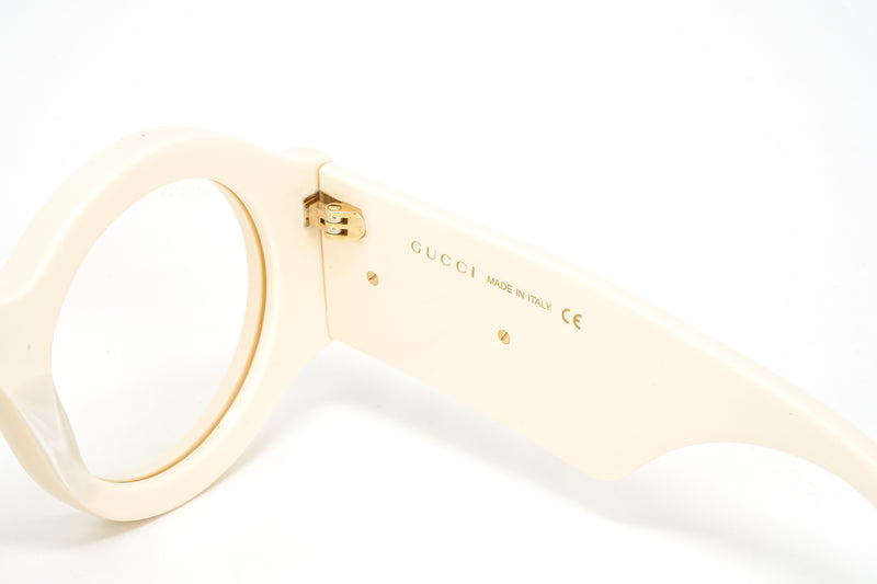 Gucci Men's Sunglasses Oversized Round Chunky Ivory GG0629S-002 47