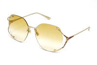 Gucci Women's Sunglasses Oversized Oval Gold GG0651S-005 59