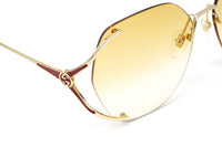 Gucci Women's Sunglasses Oversized Oval Gold GG0651S-005 59