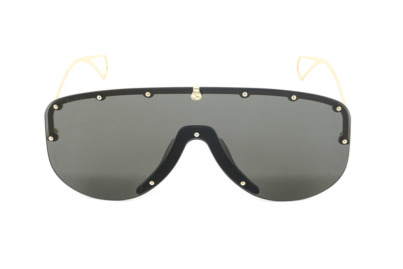 Gucci Unisex Sunglasses Oversized Black Gold GG0667S-001 99