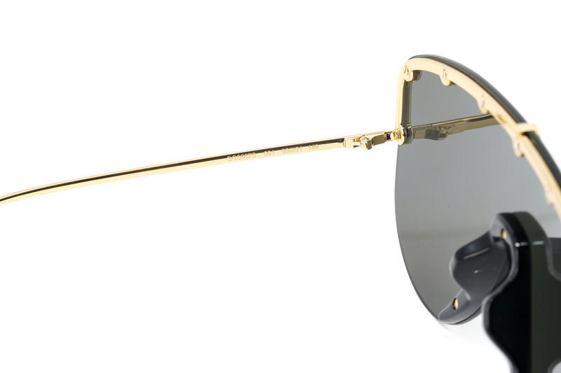 Gucci Unisex Sunglasses Oversized Black Gold GG0667S-001 99