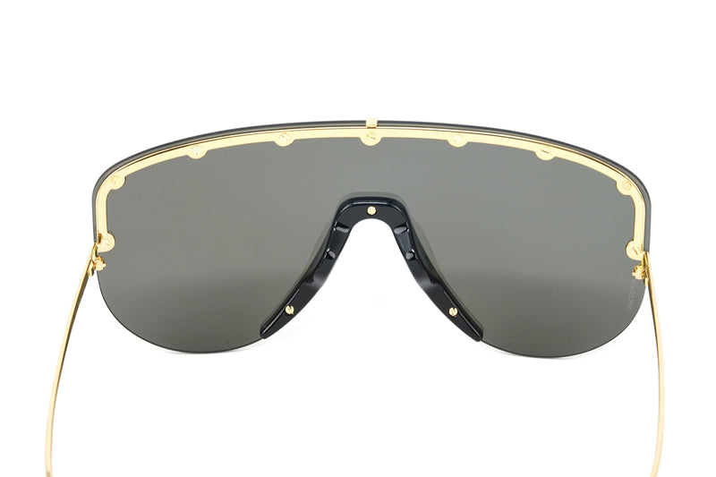 Gucci Unisex Sunglasses Oversized Black Gold GG0667S-001 99