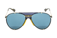 Gucci Unisex Sunglasses Oversized Pilot Blue Gold GG0740S-002 61