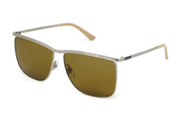 Gucci Men's Sunglasses Classic Square Silver Brown GG0821S-002 62