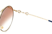 Gucci Women's Sunglasses Round Gold Pink GG0878S-003 59