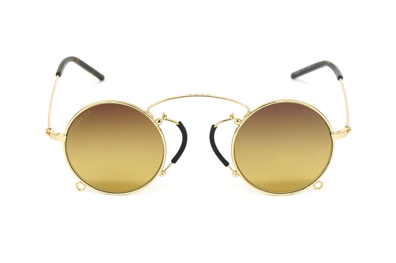 Gucci Women's Sunglasses Round Gold GG0991S-003 44