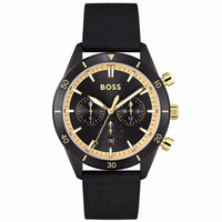 Boss Men's Watch Chronograph Santiago Black/Gold 1513935