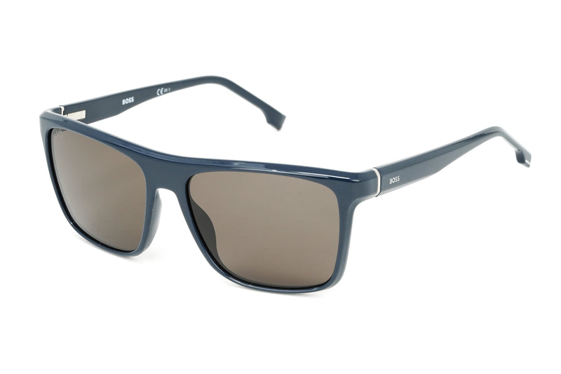 Boss by BOSS Men's Sunglasses Classic Rectangle Blue/Grey 1375/S PJP/70