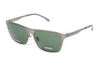 Boss by BOSS Men's Sunglasses Classic Square Ruthenium/Green 1410/F/S R80/QT