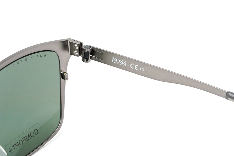 Boss by BOSS Men's Sunglasses Classic Square Ruthenium/Green 1410/F/S R80/QT