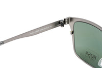 Boss by BOSS Men's Sunglasses Classic Square Ruthenium/Green 1410/F/S R80/QT