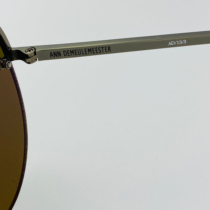 Ann Demeulemeester Men's Sunglasses White Gold and Brown AD13C3SUN