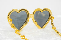 Jeremy Scott Ladies Heart Gold Sunglasses JSHEARTLCEXCLUSIVE