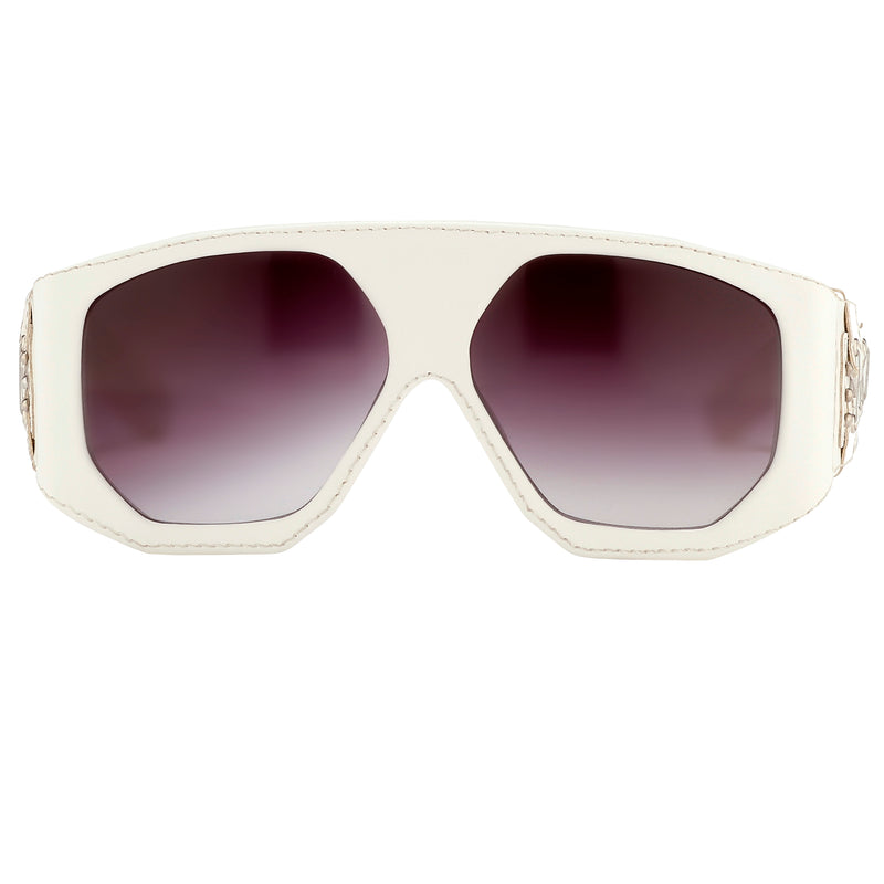 Jeremy Scott Unisex Special Grey Sunglasses JSLEATHERC2SUN