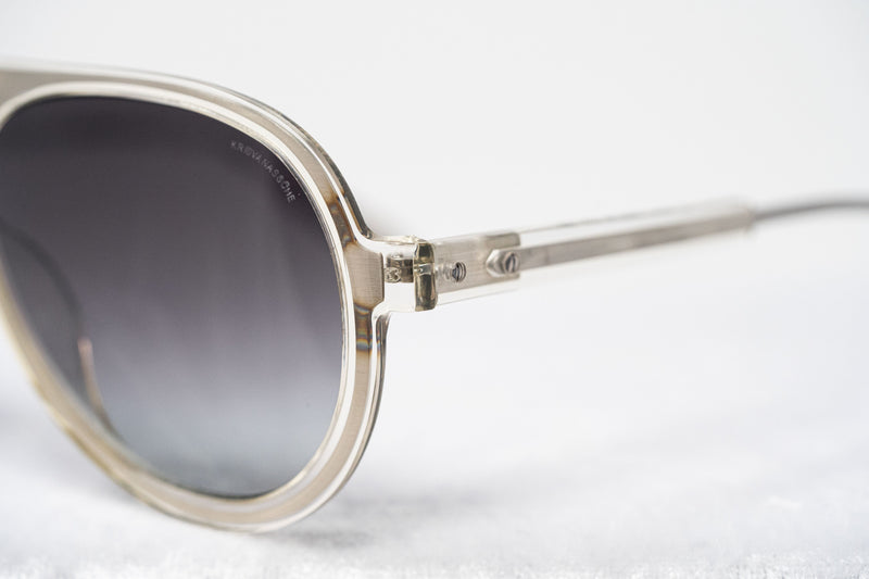 Kris Van Assche Aviator Sunglasses Clear Dark Grey