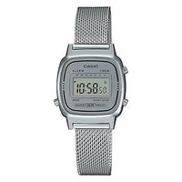 Casio Ladies Watch Digital Vintage Classic Milanese Silver LA670WEM-7DF