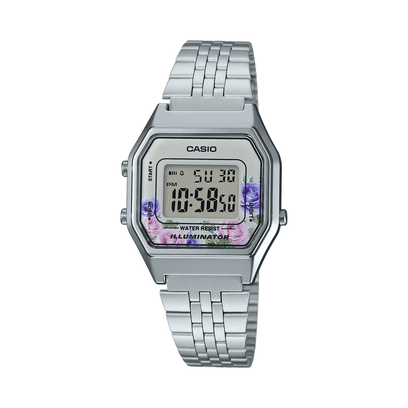 Casio Vintage LA680WA-4CDF Floral Dial Digital Watch