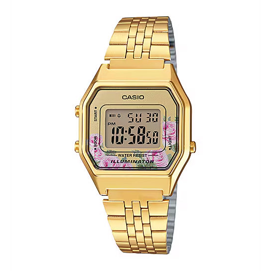 Casio Vintage Flowers Ladies' Gold Watch LA680WGA-4CDF