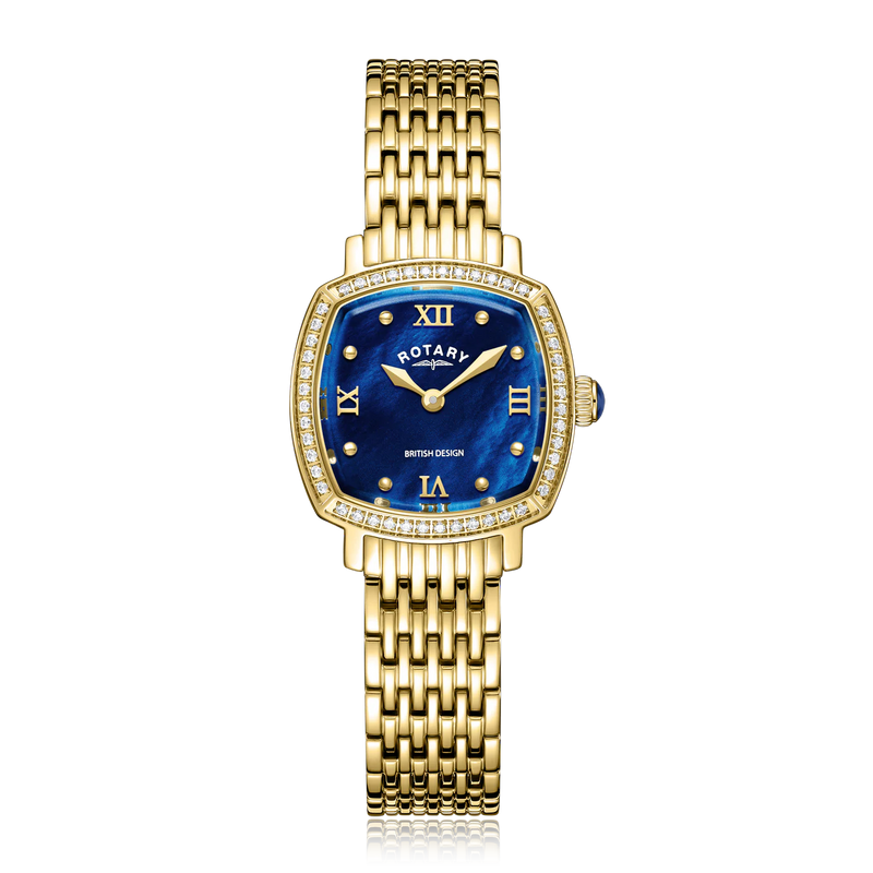 Rotary Traditional Crystal Set Ladies Gold Watch LB05813/92