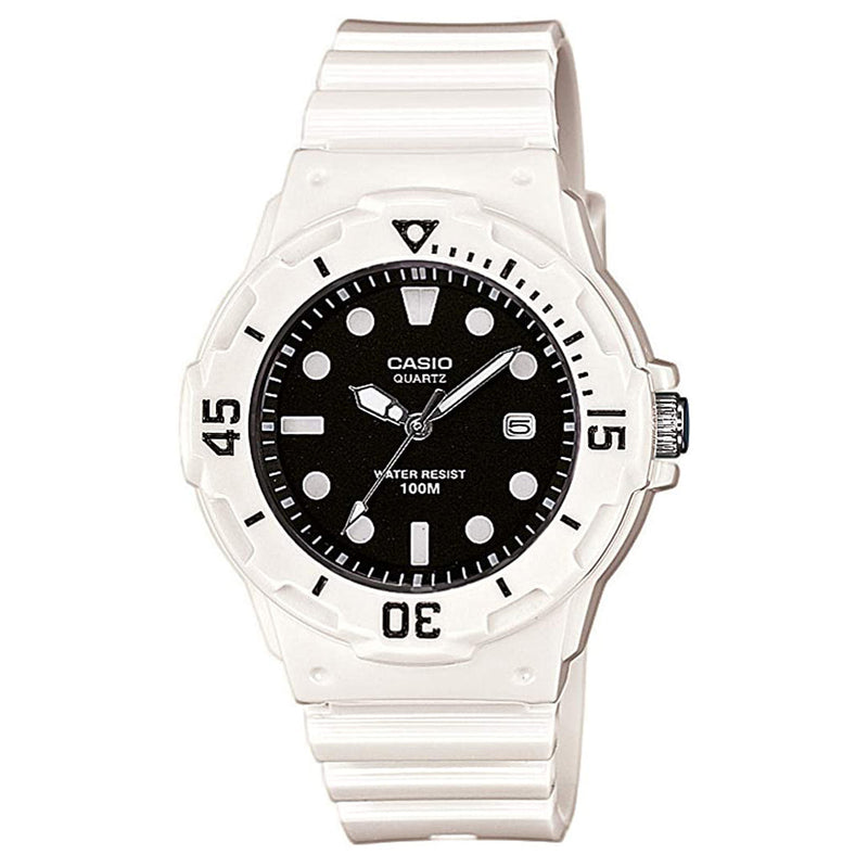 Casio Ladies Watch Analogue White Black LRW-200H-1EVDF