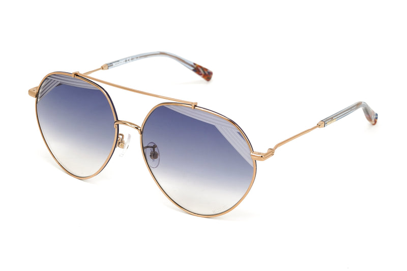 Missoni Women's Sunglasses Round Pilot Gold/Blue MIS 0015/S LKS