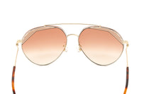 Missoni Women's Sunglasses Round Pilot Palladium Gold MIS 0015/S TNG