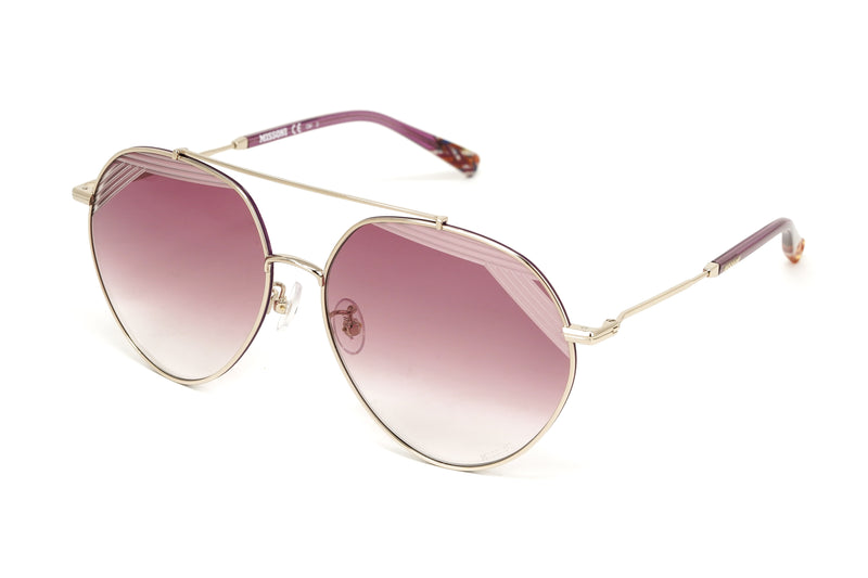 Missoni Women's Sunglasses Round Pilot Silver/Pink MIS 0015/S YEP