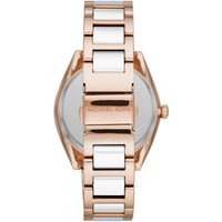 Michael Kors Ladies Watch Janelle 42mm Rose Gold White MK7134