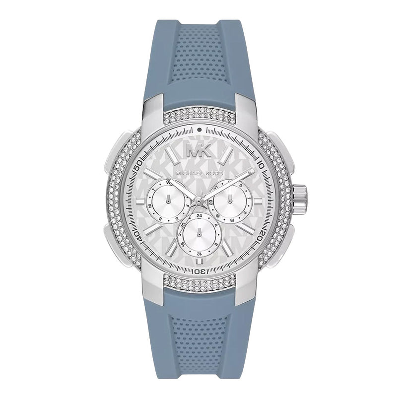 Michael Kors Ladies Watch Sidney Multifunction 42mm White Blue MK7220