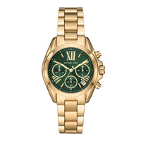 Michael Kors Ladies Watch Bradshaw Chronograph 36mm Green Gold MK7257