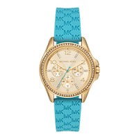 Michael Kors Ladies Watch Mini Pilot 36mm Blue Gold MK7374