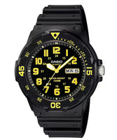 Casio Men's Watch Black Yellow MRW-200H-9BV