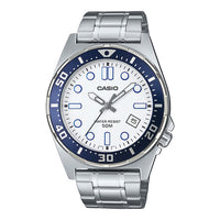 Casio White Blue Men's Watch MTD-135D-7AV