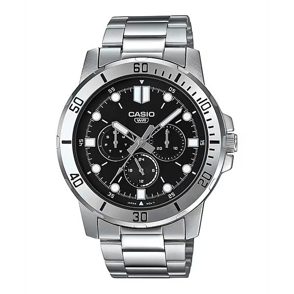 Casio Men's Black Silver Watch MTP-VD300D-1EUDF