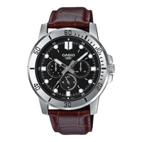 Casio Men's Brown Leather Watch MTP-VD300L-1EUDF