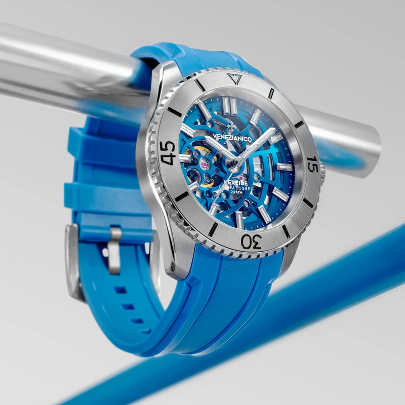 Venezianico Automatic Watch Nereide UltraLeggero 42 Skeleton Aqua 3921506