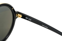 No. 21 Women's Sunglasses Round Black Yellow Gold N21S1C6SUN