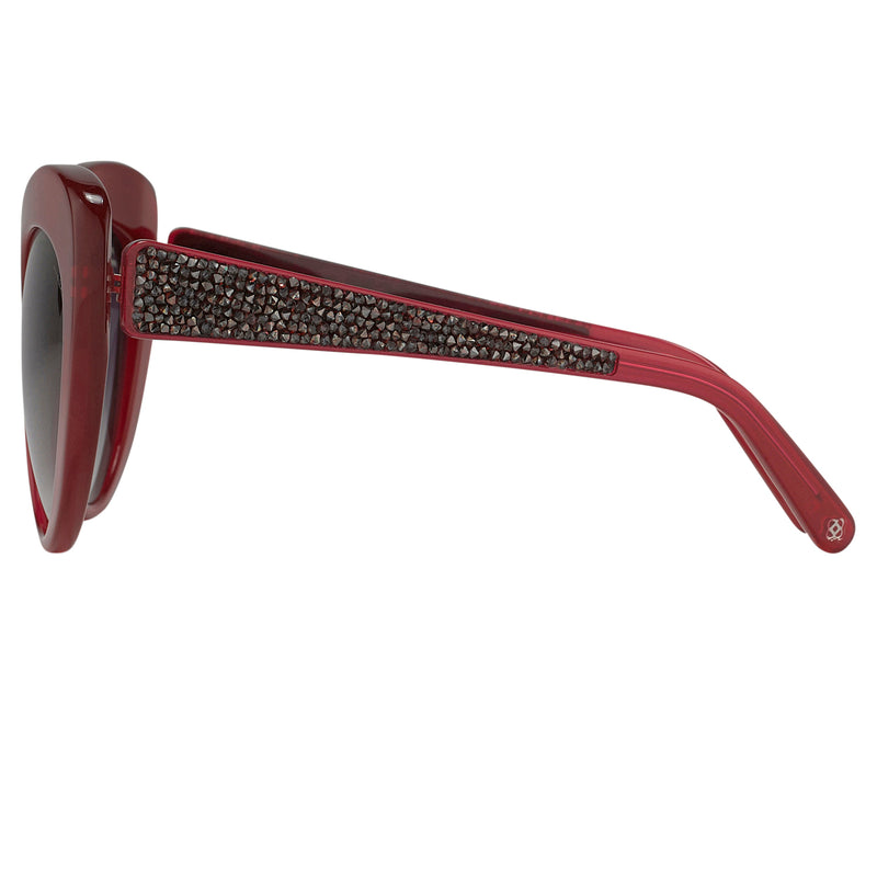 Oscar De La Renta Women's Sunglasses Cat-Eye Red Grey ODLR65C3SUN