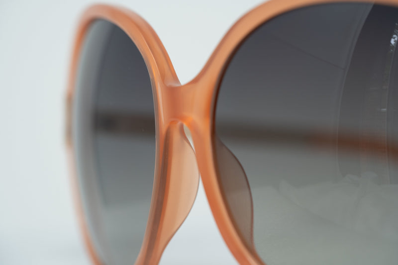 Oscar De La Renta Sunglasses Round Oversized Orange and Grey