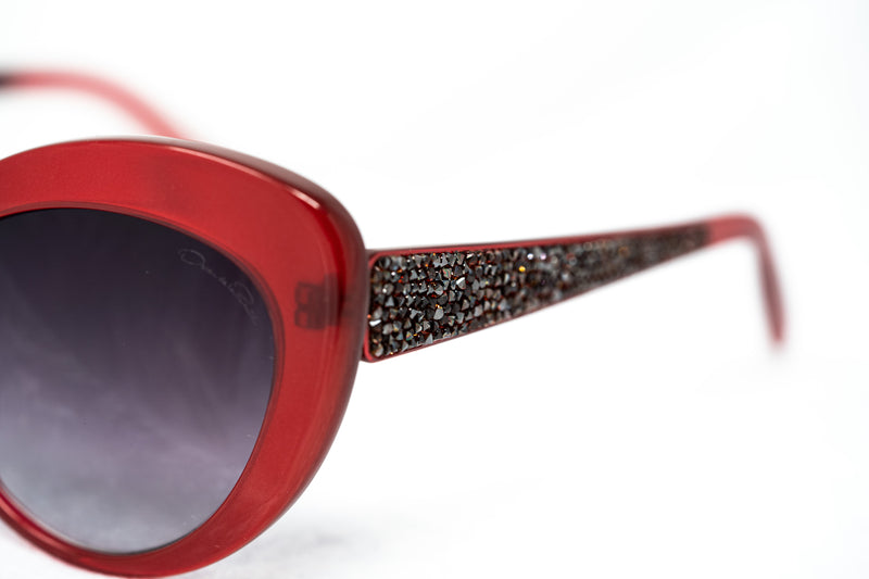 Oscar De La Renta Women's Sunglasses Cat-Eye Red Grey ODLR65C3SUN