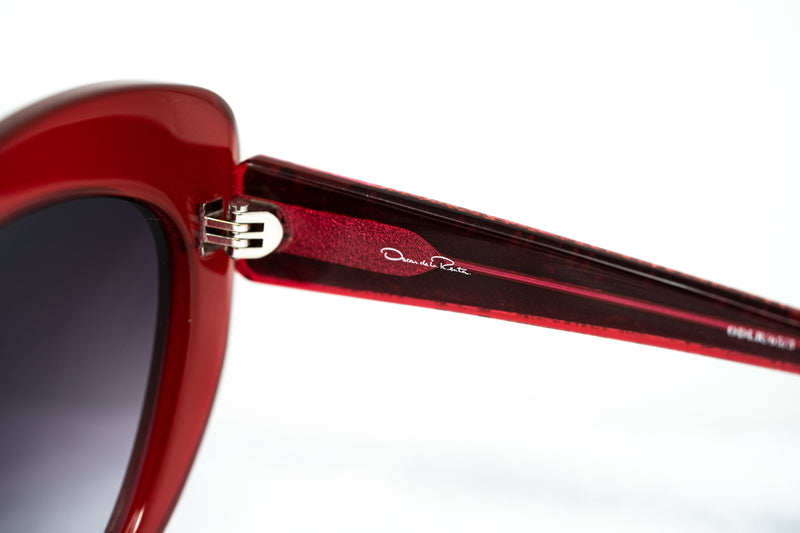 Oscar De La Renta Women's Sunglasses Cat-Eye Red Grey ODLR65C3SUN