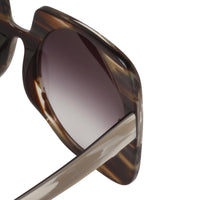 Prabal Gurung Sunglasses Square Dark Horn and Grey