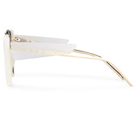 Prabal Gurung Sunglasses Round White Silver and Grey