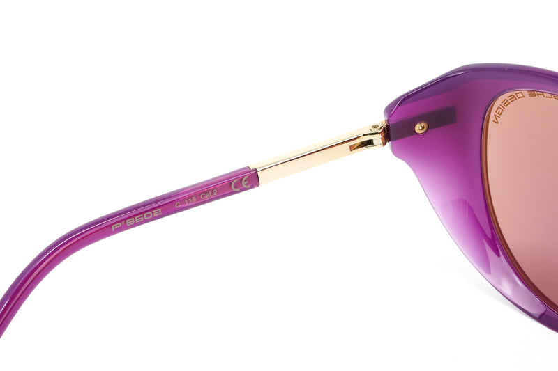 Porsche Design Ladies Sunglasses Oversized Cat Eye Purple P8602 C