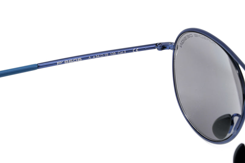 Porsche Design Unisex Sunglasses Pilot Blue Mirror Lenses P8606 A