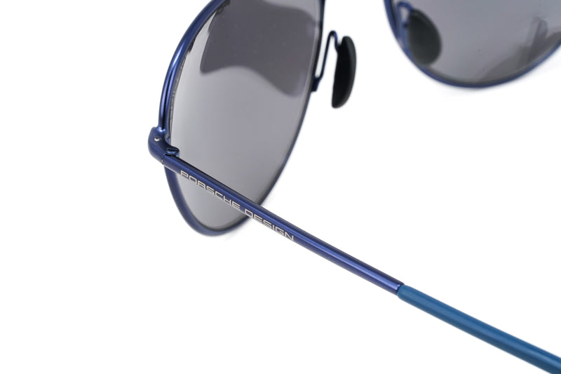 Porsche Design Unisex Sunglasses Pilot Blue Mirror Lenses P8606 A